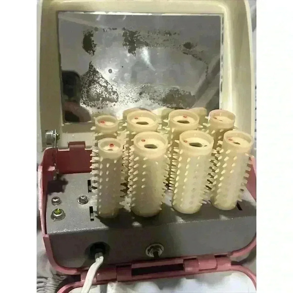 Pink Vintage Rayette Cinderella Electric Hair Roller Kit 1960\'s -Tested - Works main image 7